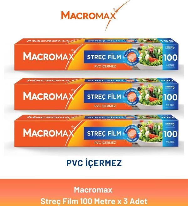 Macromax Streç Film 100 Metre x 3 Adet - Image 1