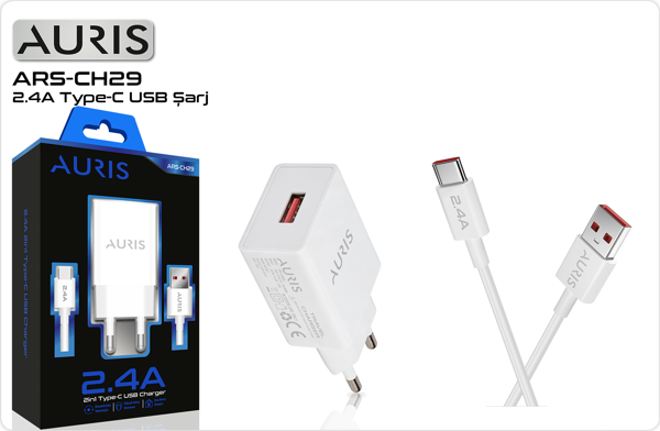 Auris Type-C Set 2.4A Şarj Cihazı - Image 1