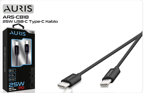 Auris Usb-C Type-C Kablo 25W - Image 1