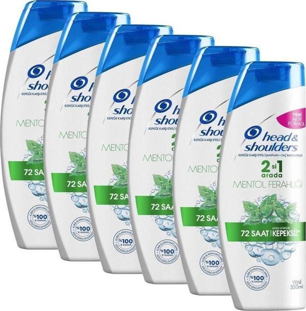 Head & Shoulders 350 Ml. 2-1 Mentol Ferahlığı 72 Saat Kepeksiz X 6 Adet - Image 1