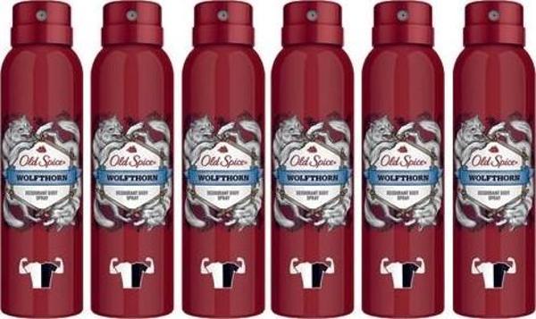 Old Spice Sprey Deodorant 150 ml Wolfthorn 6 Adet - Image 1