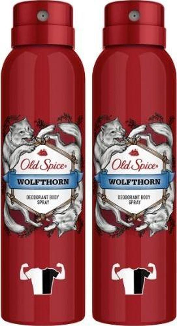 Old Spice Sprey Deodorant Wolfthorn 2'li 150 ml - Image 1