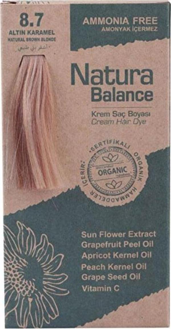 Natura Balance Saç Boyası Altın Karamel 8.7 - Image 1