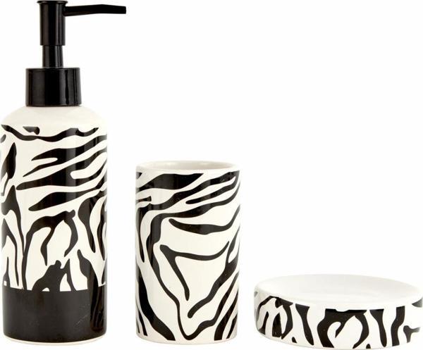 Karaca Home Wild 3 Parça Banyo Seti Zebra - Image 1