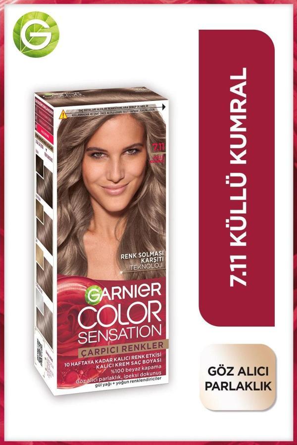 Garnier Çarpıcı Renkler 7.11 Küllü Kumral Saç Boyası - Image 1