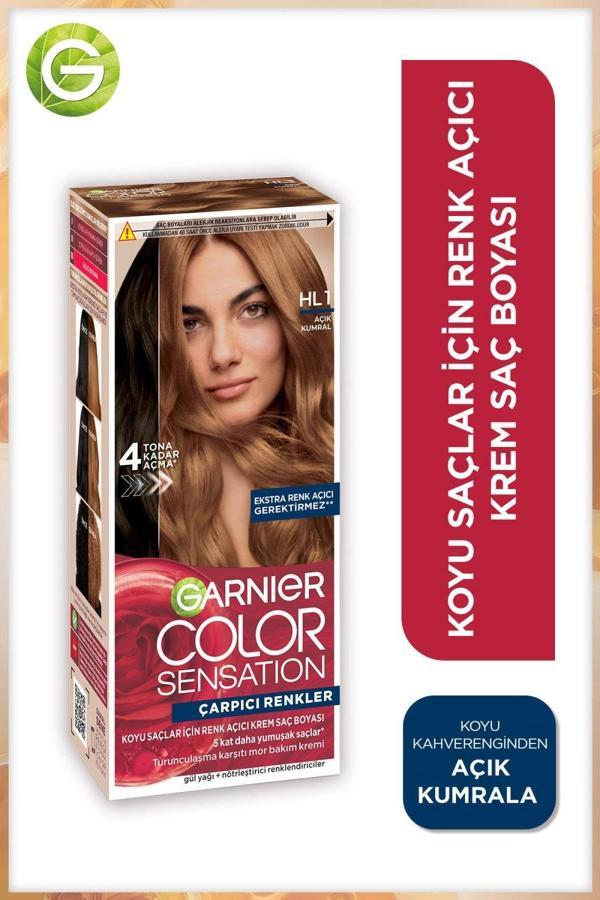 Garnier Çarpıcı Renkler HL1 Koyu Saçlar için Açık Kumral Açıcı Krem Saç Boyası - Image 1