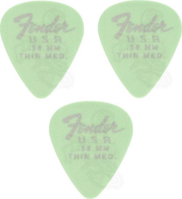 Fender Dura-Tone 3 Adet Gitar Penası 351 Shape .58 Surf Green (3 Adet) - Image 1