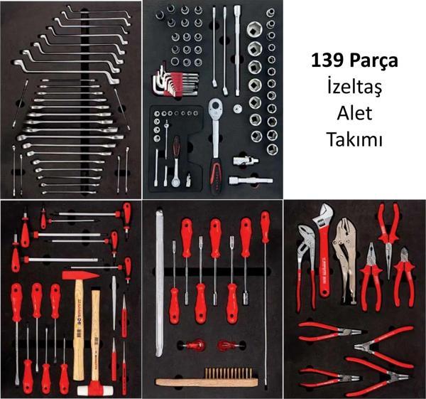 139 Parça İzeltaş Alet Takımı Çekmece Seti İE.İZ.139 - Image 1