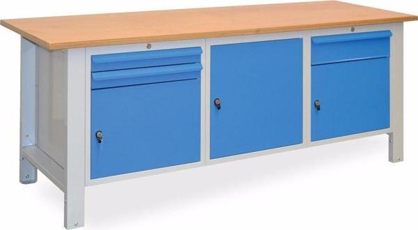 2.1 Metre Yükseklik Ayarlı Çalışma Tezgahı 3 Çekmeceli Dolaplı İE.YACT.21.3 - Image 1