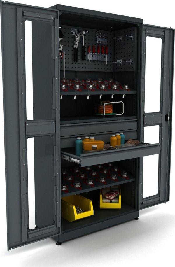 Şeffaf Kapaklı CNC Malzeme Dolabı İE.36.24.29 - Image 1