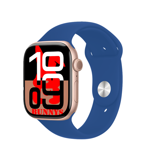 Apple iPhone 15 Plus Uyumlu Mavi Akıllı Saat Watch10 2025 Hediyeli AMOLED EKRAN - Image 1