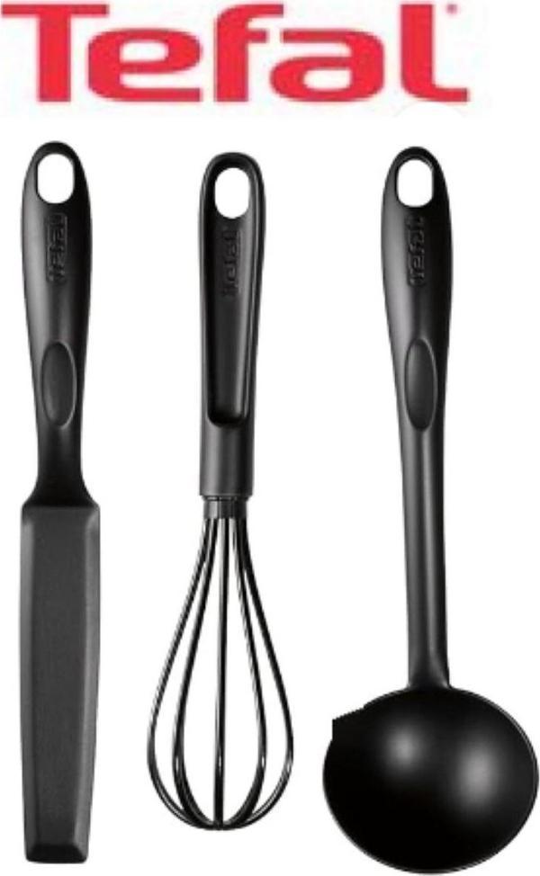 "Tefal 3'lü Mutfak Aletleri Seti – Spatula, Çırpıcı, Kepçe – Dayanıklı ve Pratik Mutfak Gereçleri" - Image 1