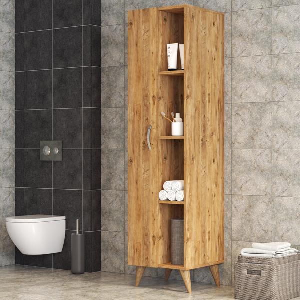 Tek Kapılı Raflı Ütü Masası Dolabı Çam - BDL0302 - Image 1