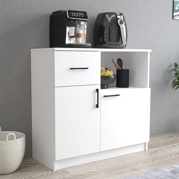 Tanmob MTD0301 İnci 90 cm Kapaklı Çekmeceli Alt Mutfak Dolabı Beyaz - Image 1
