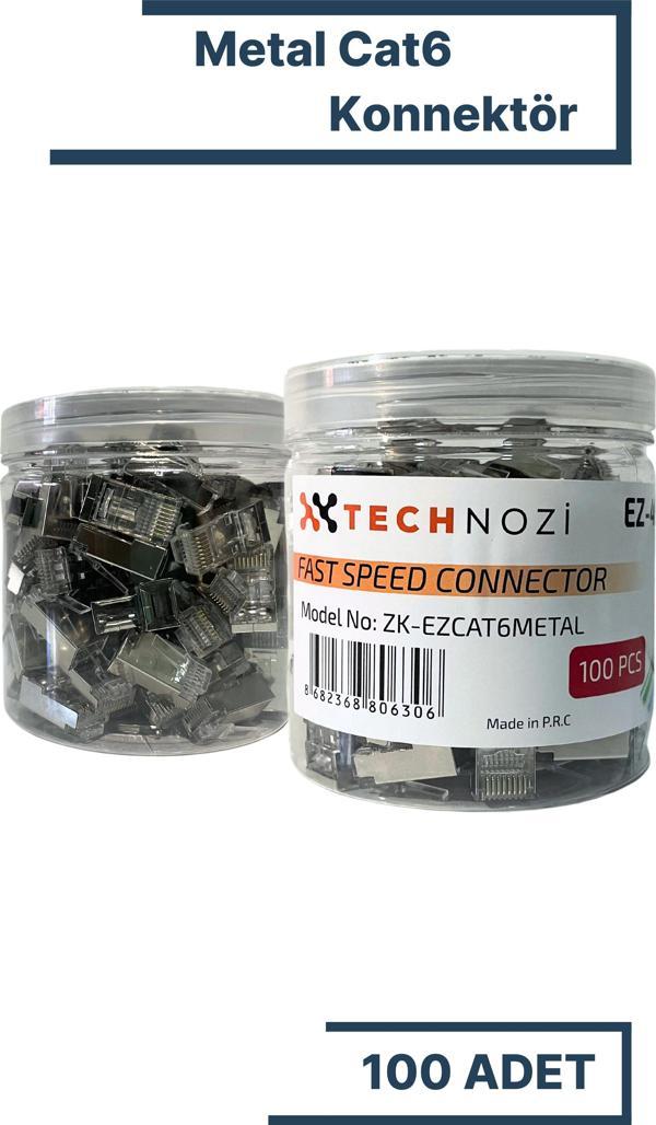Cat6 Metal Rj45 Jack Konnektör Uç Lan Ethernet Jak 100 Adet - Image 1