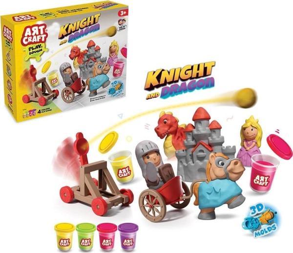 03848 Şövalye ve Ejderha Oyun Hamuru Seti 280 gr -Dede - Image 1