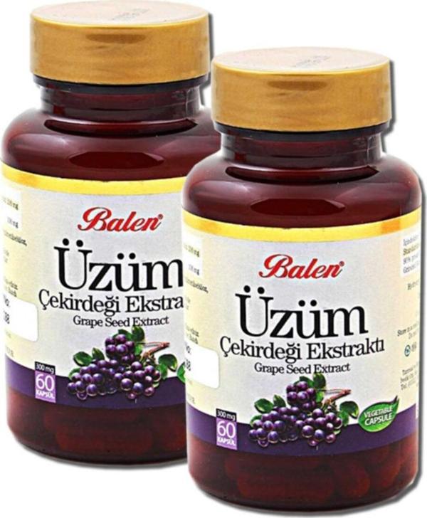 Balen 2 Adet Balen Üzüm Çekirdeği Ekstraktı 60 Kapsül 300 Mg - Image 1