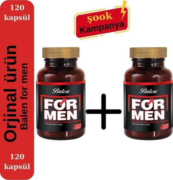 Balen 2 Adet Formen Tribulus Erkek Sağlığı 120+120 Kaps.634Mg. Balen Ikili For - Image 1