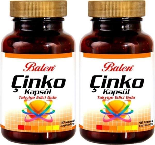 Balen Çinko 90 Kapsül Takviye Edici Gıda X 2 Adet - Image 1