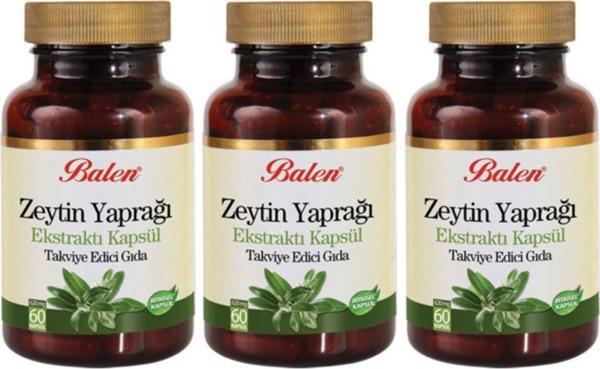 Balen Zeytin Yaprağı Ekstraktı 60 Kapsül X 3 Adet - Image 1