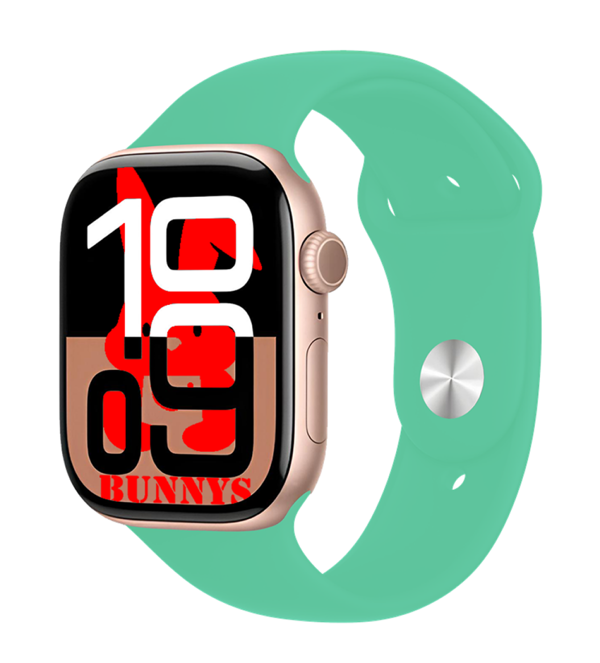 Samsung Galaxy A30s Uyumlu Su Yeşili Akıllı Saat Watch10 2025 Hediyeli AMOLED EKRAN - Image 1