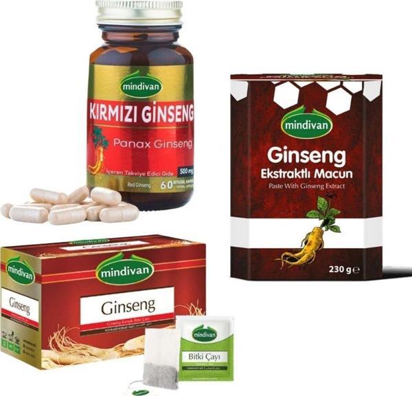 Doğal Tercih Ginseng Serisi Set, Kapsül Çay Macun 3 Lü Ginseng Set - Image 1