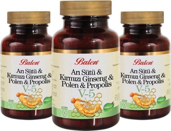 Balen Kırmızı Ginseng & Arı Sütü & Polen Kapsül - 80 Kapsül X 3 Adet - Image 1