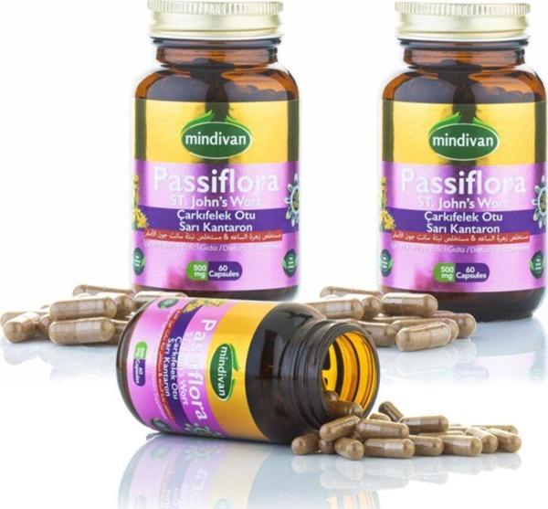 Mindivan Çarkıfelek Otu - Kantaron Ekstreli Passiflora Kapsül X3 Adet - Image 1