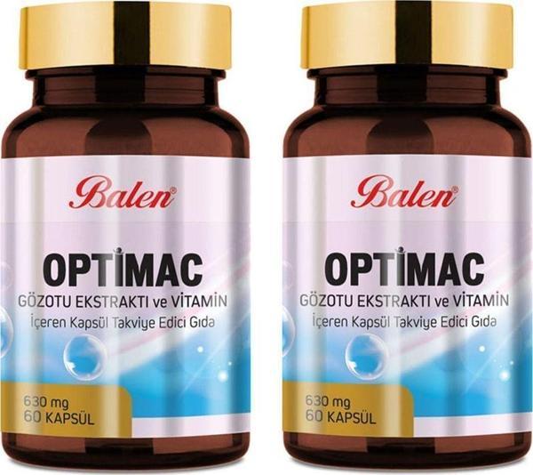 Balen Optimac Gözotu Ekstraktı -Vitamin 630 Mg 60 Kapsül X 2 Adet - Image 1