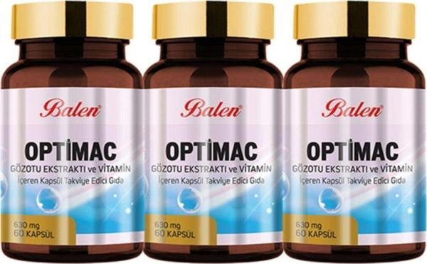 Balen Optimac Gözotu Ekstraktı -Vitamin 630 Mg 60 Kapsül X 3 Adet - Image 1