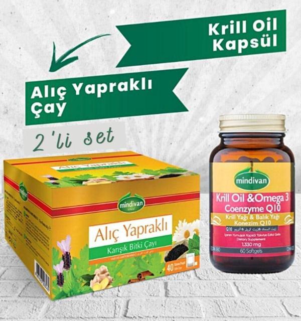 Mindivan Krill Oil Kapsül Ve Alıç Yapraklı Çay - Image 1