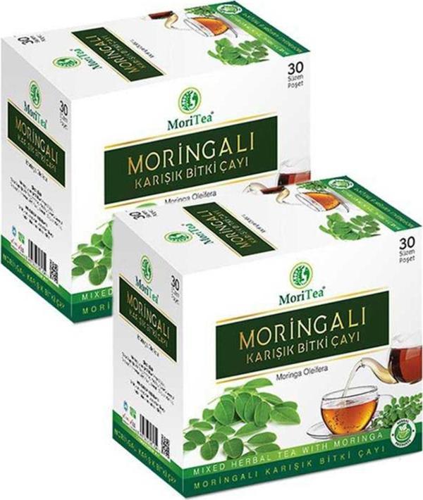 Mindivan Moritea Ve Moringa Çayı 30 'Lu Süzen Poşet (Diet Destek Ürünü), 2 Adet - Image 1