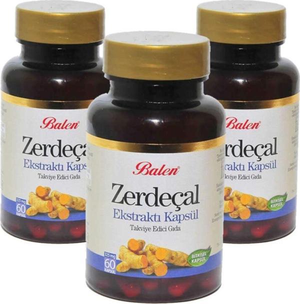 Balen Zerdeçal Ekstraktı 60 Kapsül - 325 Mg - 3 Adet - Image 1