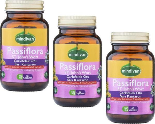Mindivan Passiflora St. John'S Wort Supplement For Relaxation X3 Piece - Image 1