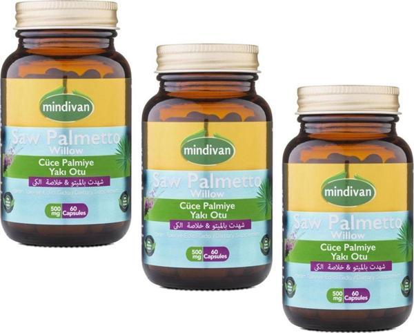 Mindivan Saw Palmetto For Men 500 Mg 60 Capsules X3 Piece - Image 1
