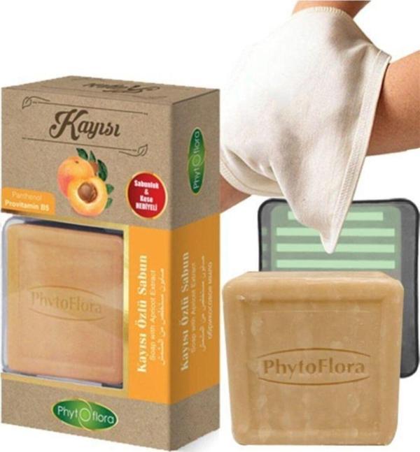 Phytoflora Kayısı Özlü Sabun 125 Gr (Sabunluk Ve Kese Hediyeli) - Image 1