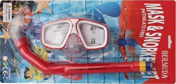 Bermuda Phthalate Free Maske Şnorkel Set KIRMIZI - Image 1