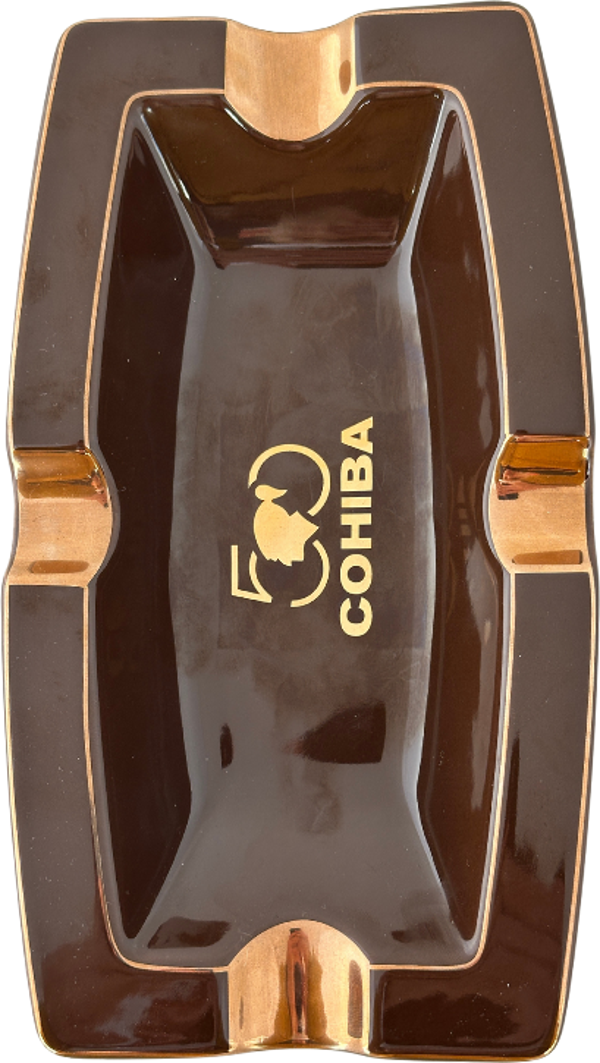 Cohiba 50. Yıl Kahverengi Porselen Dörtlü Puro Küllüğü - Image 1