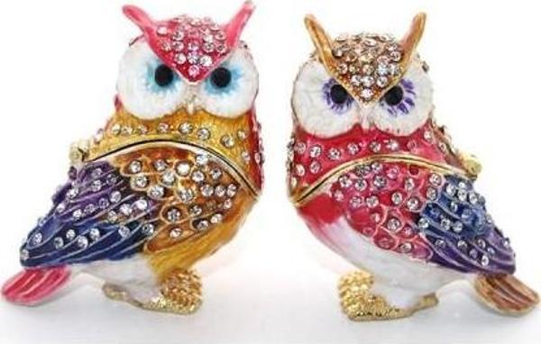 Swarovski Taşlı 2'li Baykuş Seti - Image 1