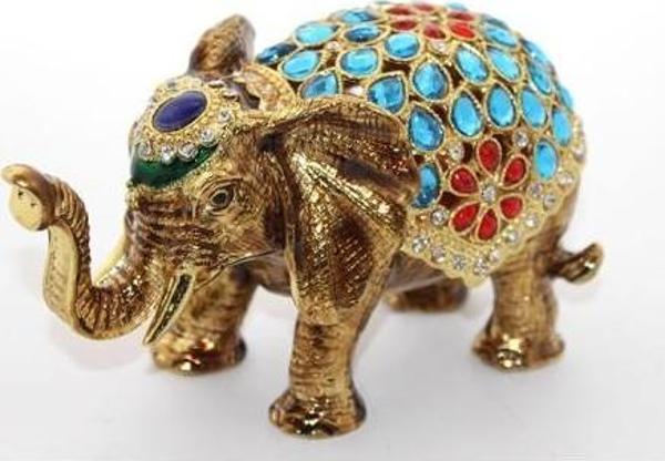 Swarovski Taşlı Tekli Fil Figürü Model 4 - Image 1
