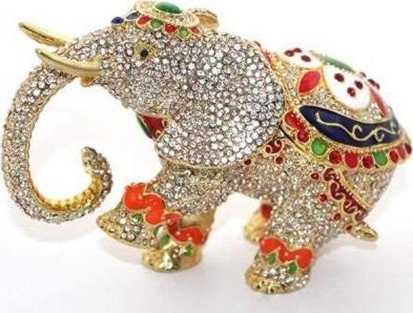 Swarovski Taşlı Tekli Fil Figürü Model 6 - Image 1