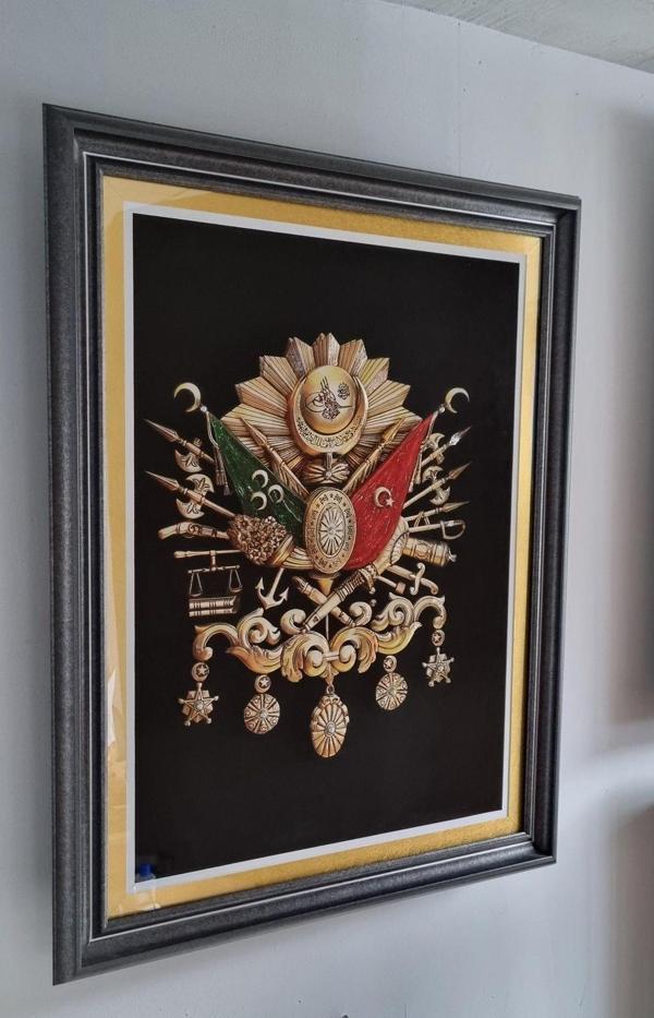 Marina Hediyelik Osmanlı Turası Temalı - Üç Boyutlu Rölyef Tablo  80X62 Cm - Image 1