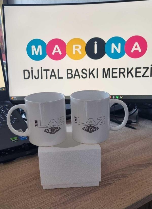 Marina Hediyelik Laz Vegas Temalı-  Çift Yön Baskılı Kupa Bardak - Image 1