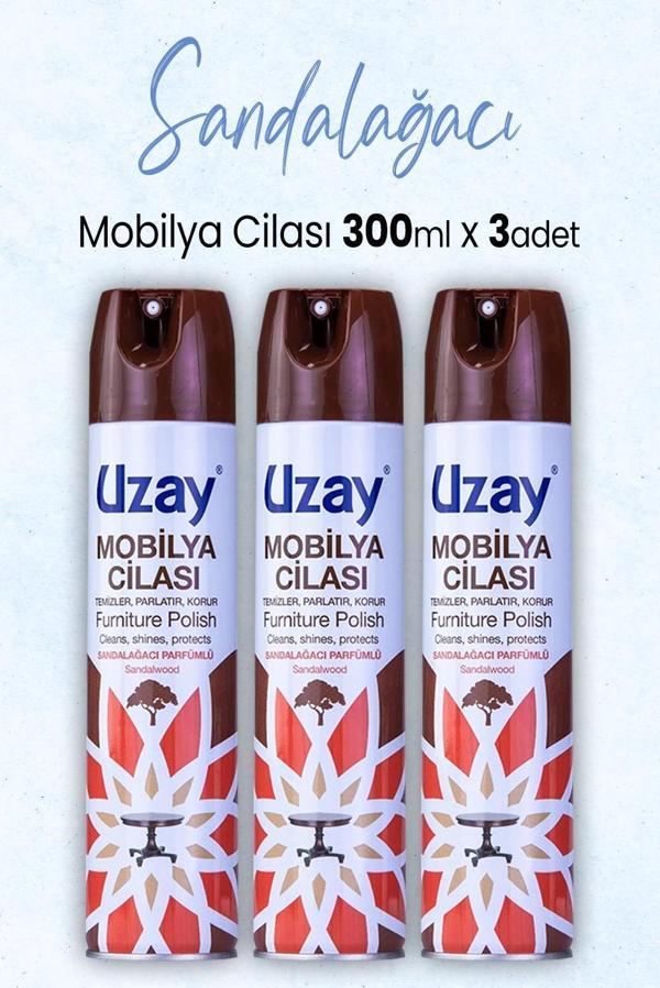 Uzay Mobilya Cilası Sandalağacı 300 ml x 3 Adet - Image 1