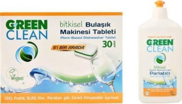 Green Clean Bulaşık Makinesi Tableti 30 Adet+parlatıcı 500 ml - Image 1