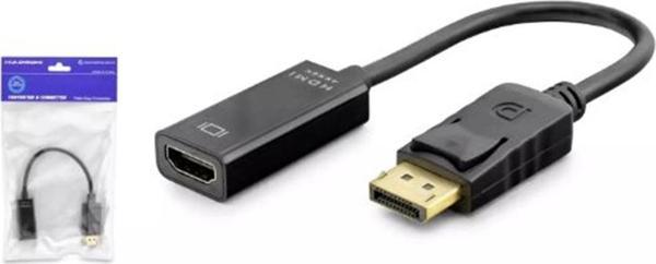 HADRON HDX7823 DISPLAY (M) TO HDMI (F) ADAPTÖR 4K 30HZ SİYAH - Image 1