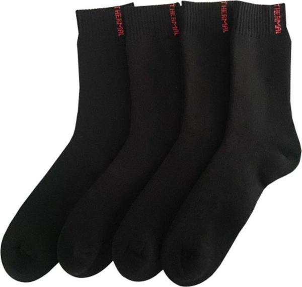 Çorap Çekmecesi Termal Havlu Çorap Siyah 4'Lü 36-40 - Image 1
