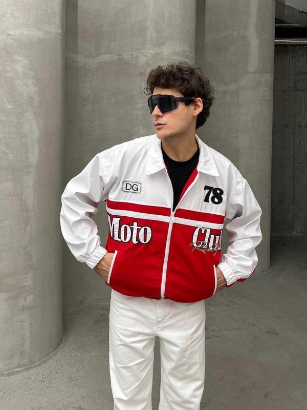 Maroni Erkek Oversize Nakışlı Kolej Ceket - Image 1