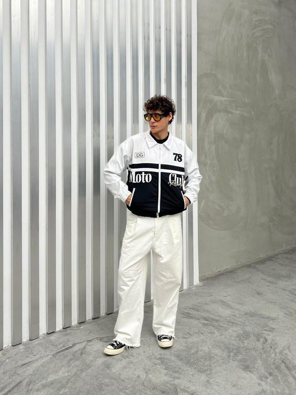 Maroni Erkek Oversize Nakışlı Kolej Ceket - Image 1