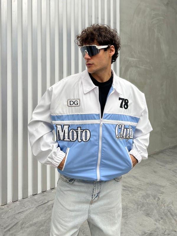 Maroni Erkek Oversize Nakışlı Kolej Ceket - Image 1